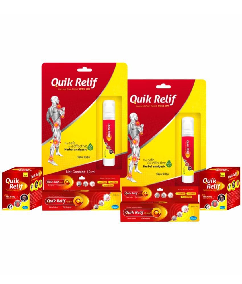     			Quik Relif Ointment (2x15g) + Balm (2x10ml) + Roll On (2x10ml) - Combo