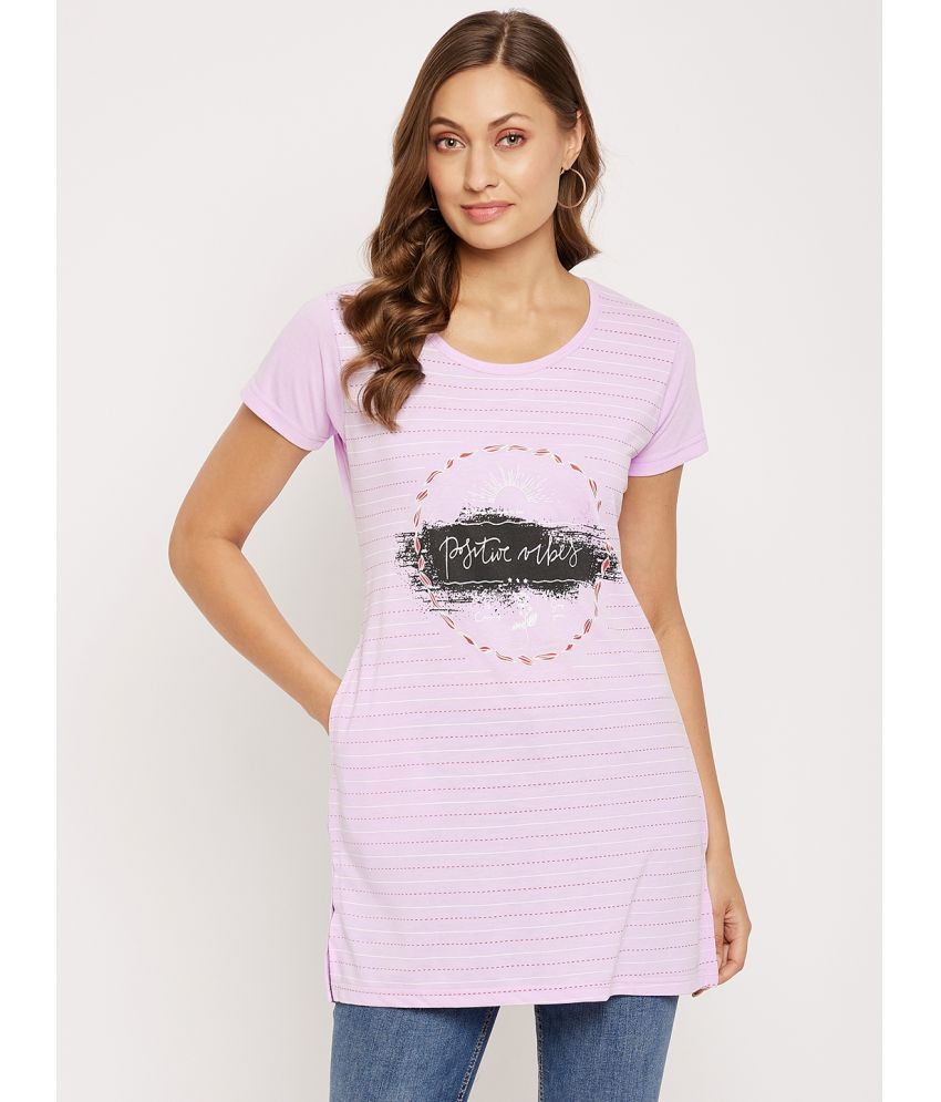     			VERO AMORE - Lavender Cotton Blend Regular Fit Women's T-Shirt ( Pack of 1 )