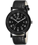 Jainx - Black Leather Analog Men's Watch