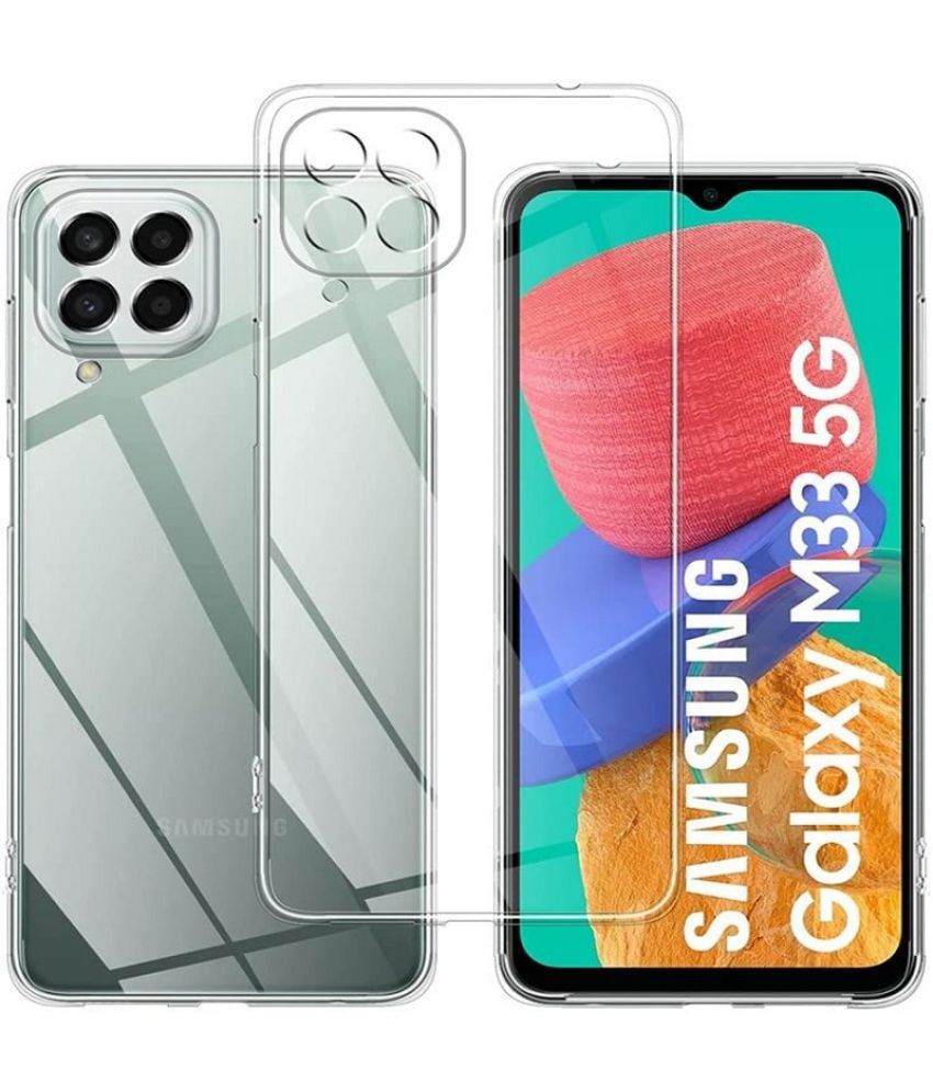     			Case Vault Covers - Transparent Silicon Silicon Soft cases Compatible For Samsung Galaxy M33 5G ( Pack of 1 )