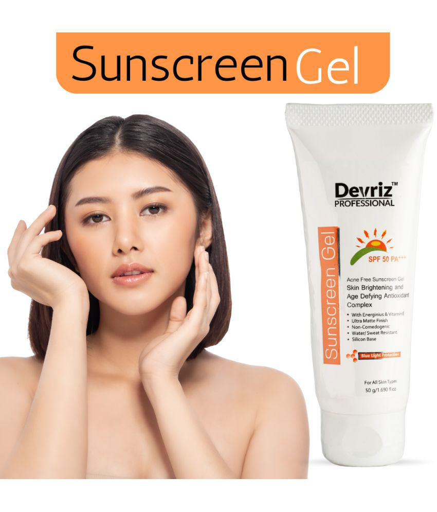     			Devriz Professional - SPF 50 Sunscreen Gel For All Skin Type ( Pack of 1 )