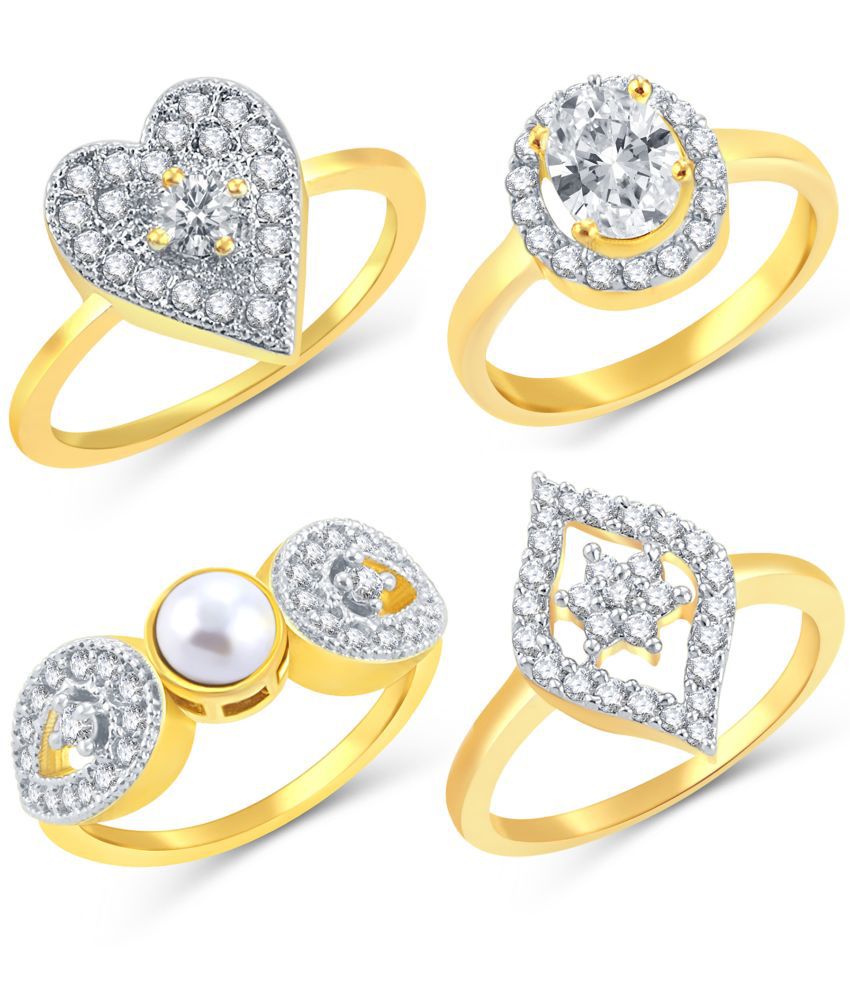     			Sukkhi - Gold Rings Combo ( Pack of 4 )