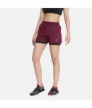 Chkokko Maroon Polyester Solid Shorts - Single