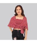 Cutecumber Pack of 1 Girls Georgette Top ( Maroon )