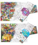 GIANT AT THE MALL COLOURING Charts and GIANT DRAGON COLOURING Charts | Combo pack of 2 Charts I Beautifully illustrated Charts For Children