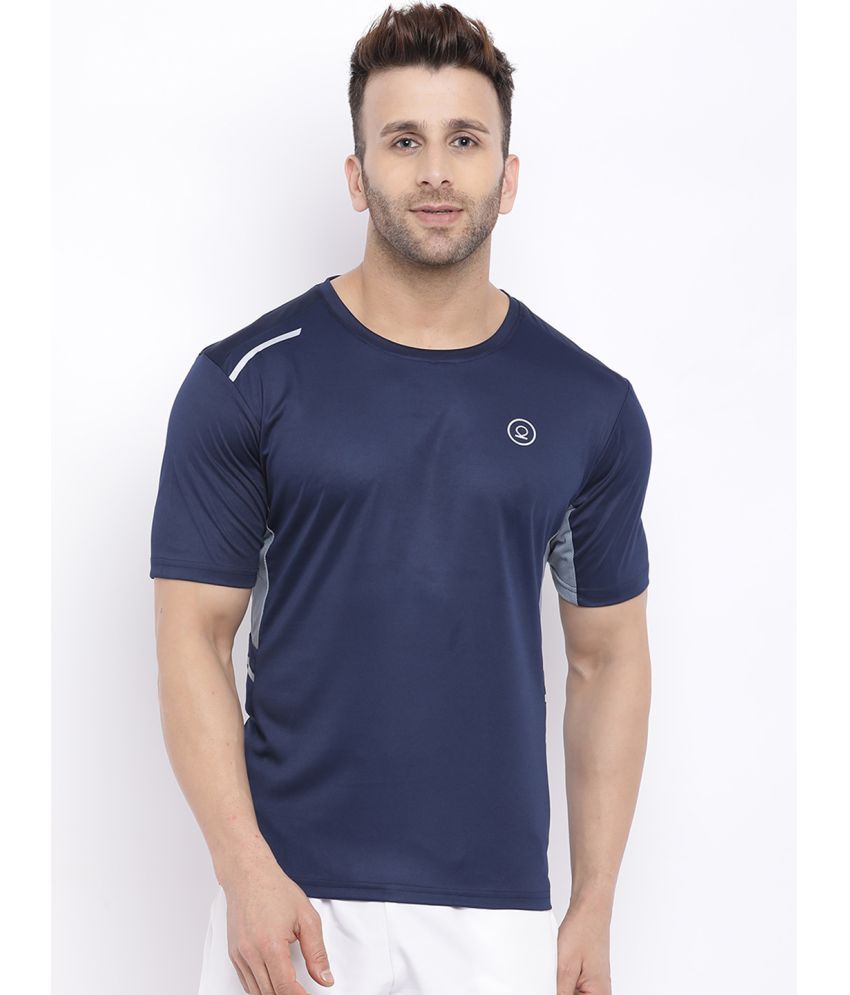     			Chkokko - Navy Polyester Regular Fit Men's Sports T-Shirt ( Pack of 1 )