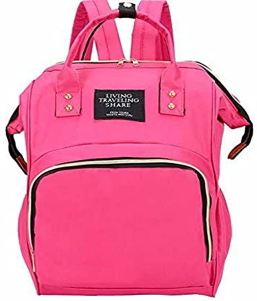     			FIRST TREND Pink Polyester Diaper Bag ( 30*15*22 cm