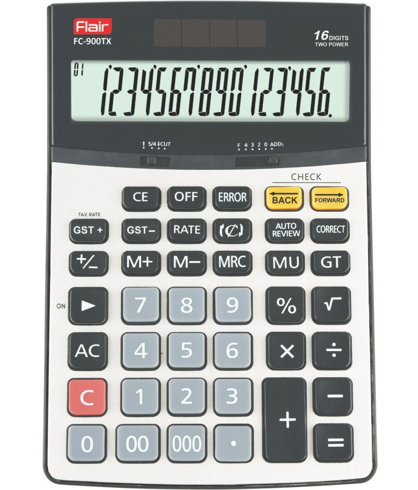     			Flair Fc-900Tx Gst Calculator Gst Calculation And Cuurency Converter Calculator Basic Calculator (16 Digit)