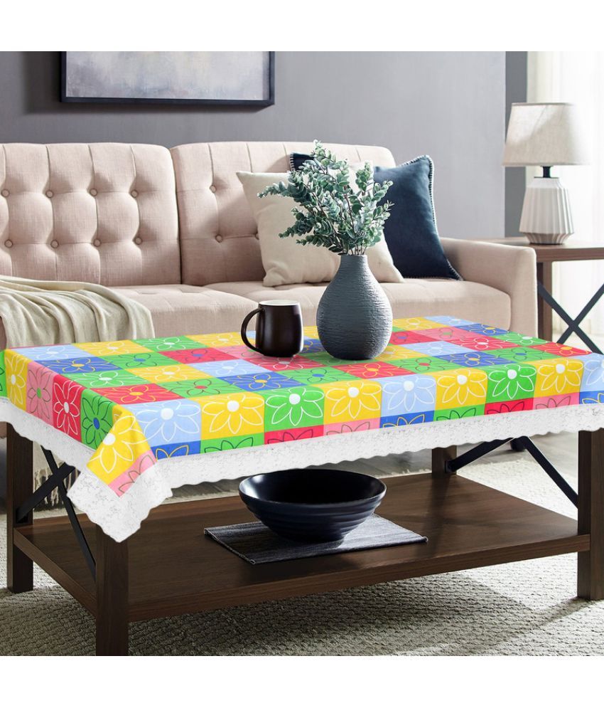     			Printed PVC 4 Seater Rectangle Table Cover ( 150 x 92 ) cm Pack of 1 Multi