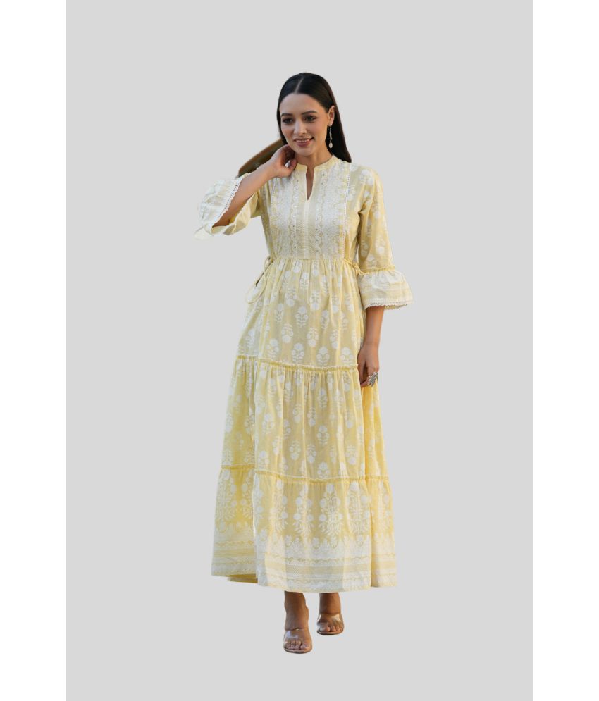     			Juniper - Yellow Cotton Blend Women's Gown ( Pack of 1 )