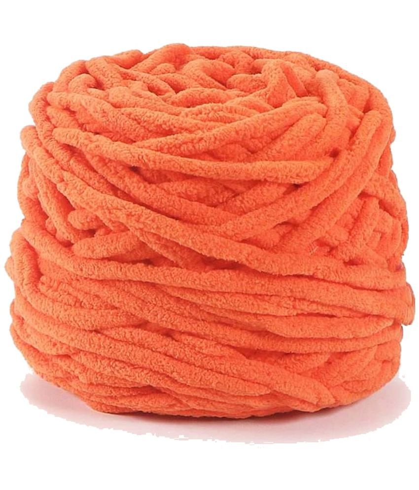     			PRANSUNITA Super Thick Fluffy Jumbo Polyester Baby Blanket Chenille Yarn for Knitting, Crochet & Home Decor Projects, Afghans, throw pillows, cushions & blankets. -100 GMS – 6mm thickness