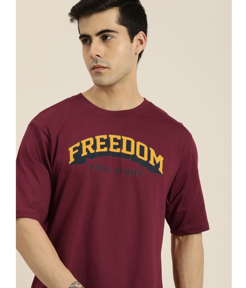     			Dillinger - Maroon Cotton Regular Fit Men's T-Shirt ( Pack of 1 )