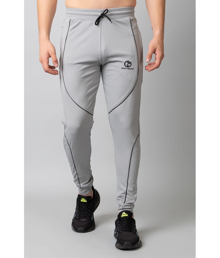     			Driftmark - Light Grey Lycra Men's Sports Joggers ( Pack of 1 )