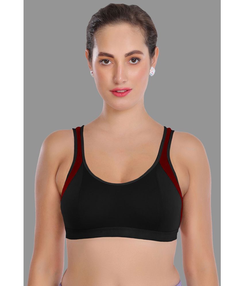     			Madam - Black Lycra Non Padded Women's Everyday Bra ( Pack of 1 )