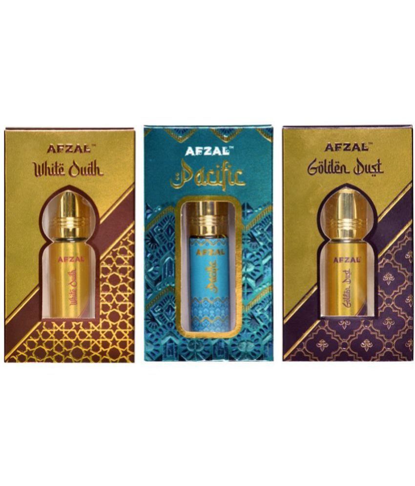     			AFZAL WHITE OUDH PACIFIC GOLDEN DUST ATTAR ROLL ON PACK OF 3