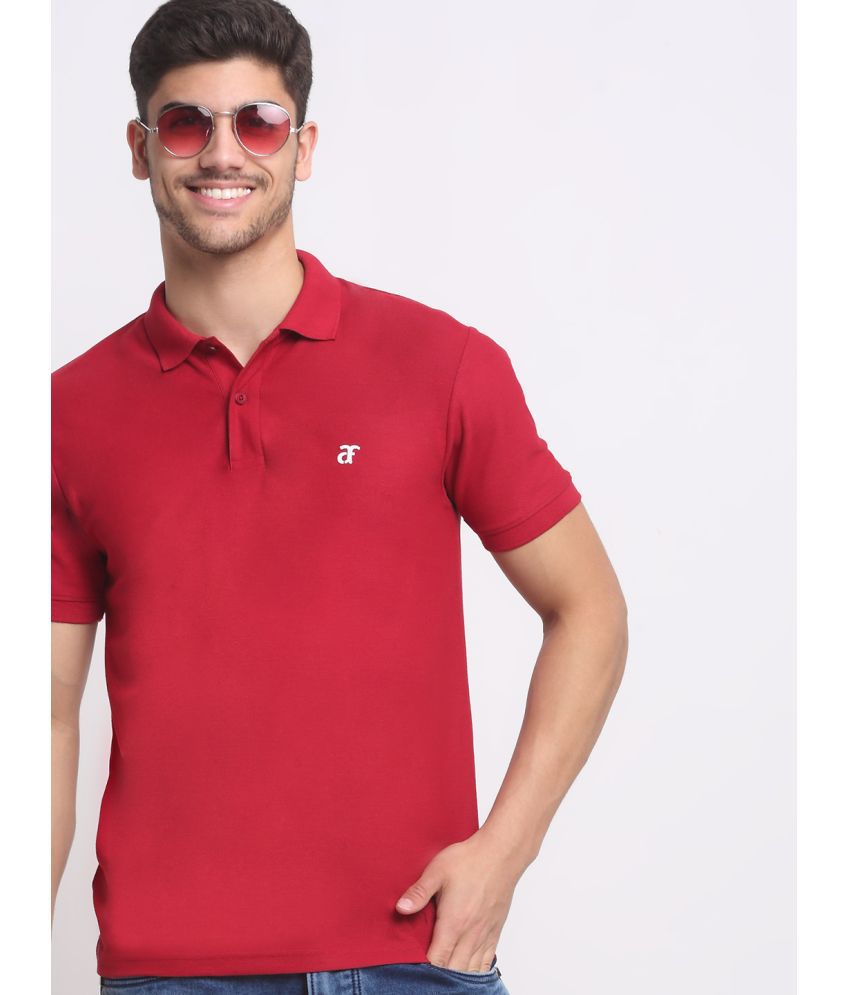     			Affordable AF - Maroon Cotton Blend Regular Fit Men's Polo T Shirt ( Pack of 1 )