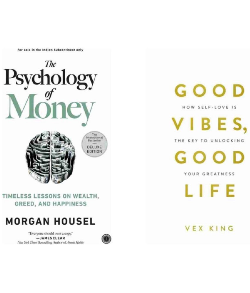     			( Combo Of 2 Pack) The Psychology of Money & Good Vibes, Good Life - English Edition Book Paperback By ( Morgan Housel & Vex King )