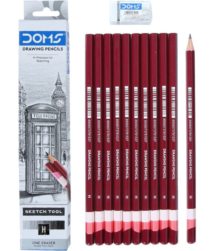     			Doms Graphite Drawing And Sketching H Pencil (Pack Of 80)