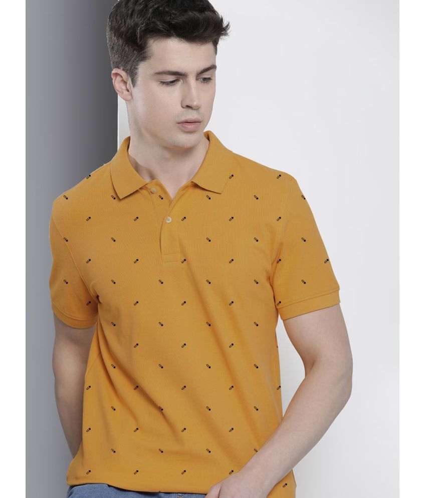    			Merriment - Mustard Cotton Blend Regular Fit Men's Polo T Shirt ( Pack of 1 )