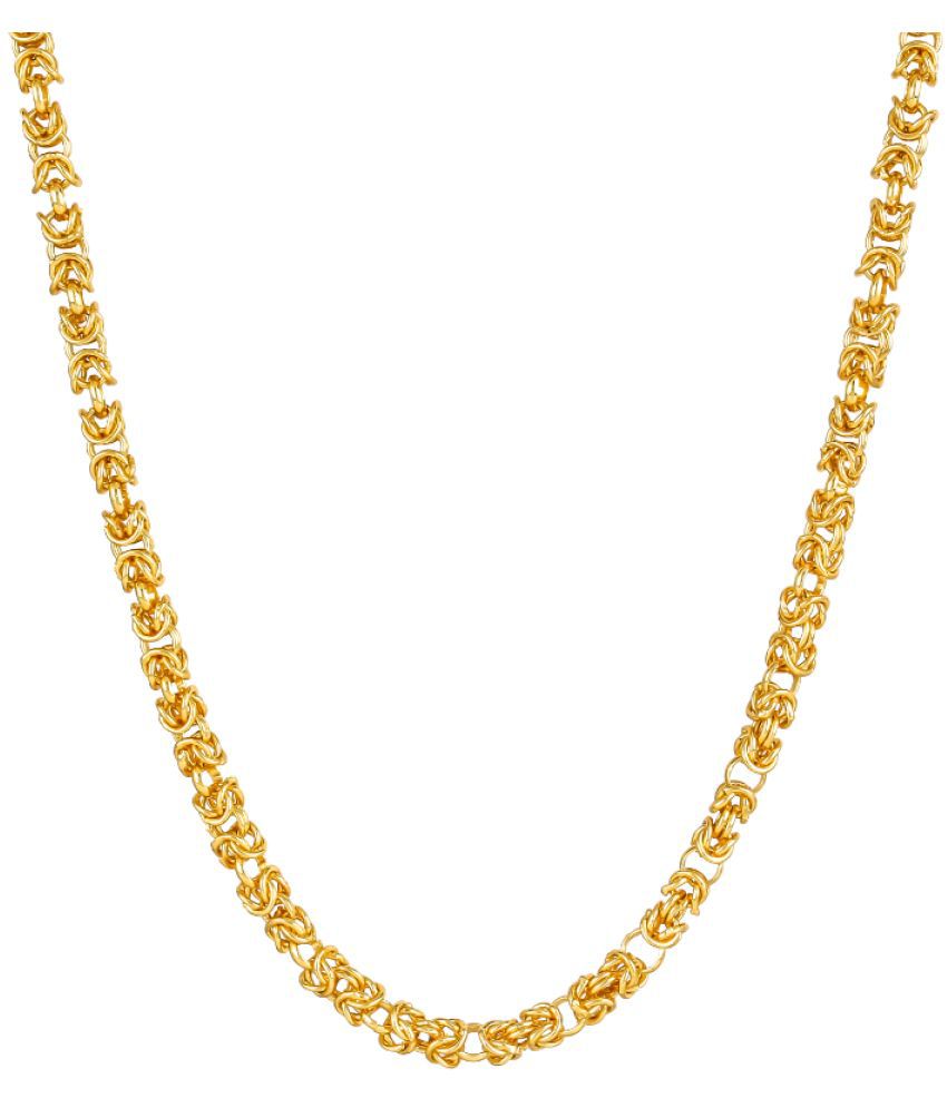     			Style Smith Gold Plated Brass Stylish King Design Necklace Golden Chain For Men Boys