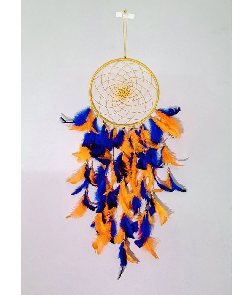     			Zimka - Multicolor Feather Dream Catcher - Pack of 1 ( 55 X 15 cms )