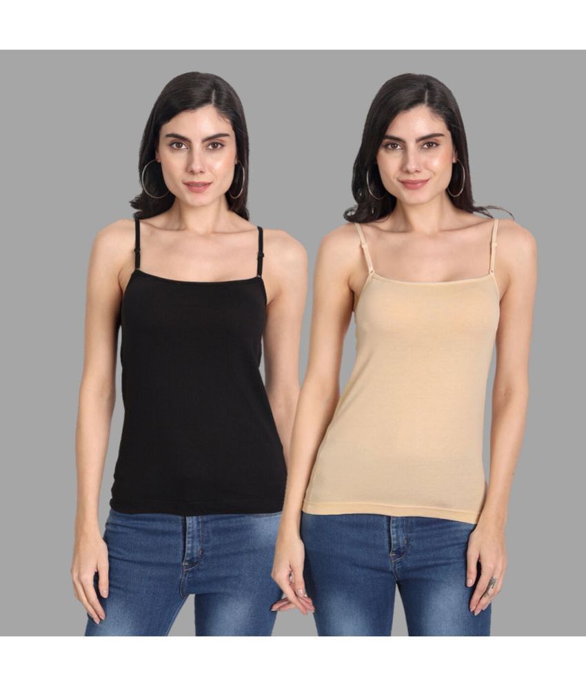     			AIMLY Cotton Slip - Black Pack of 2