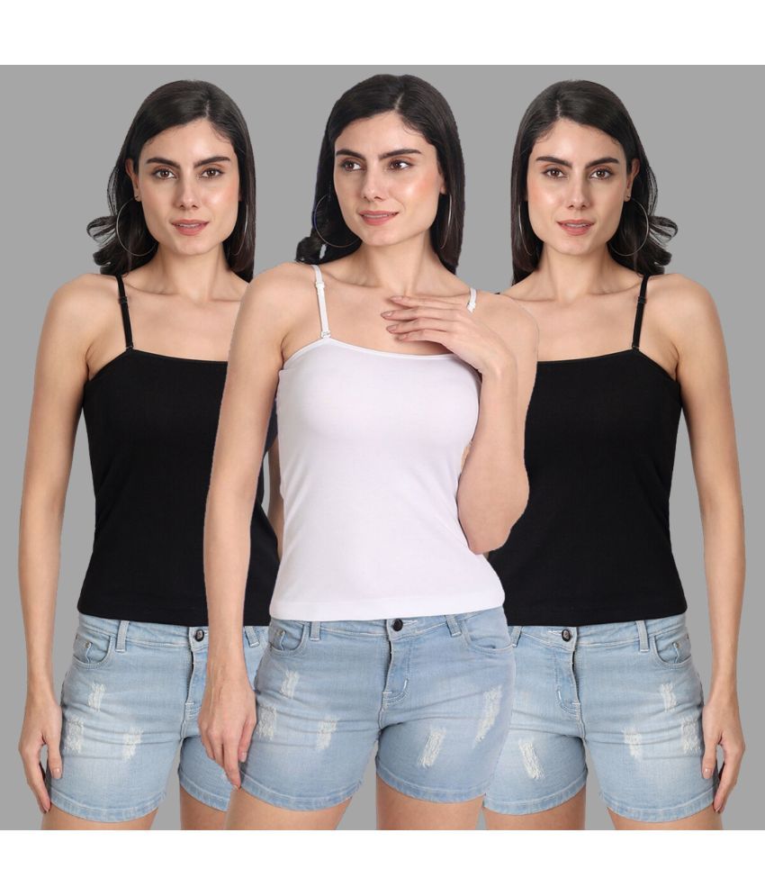     			AIMLY Cotton Slip - Black Pack of 3