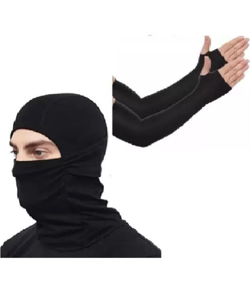     			Arm Sleevs for Riding Bike & Bike Face Cover for Men & Women  (Size: Free, Balaclava)