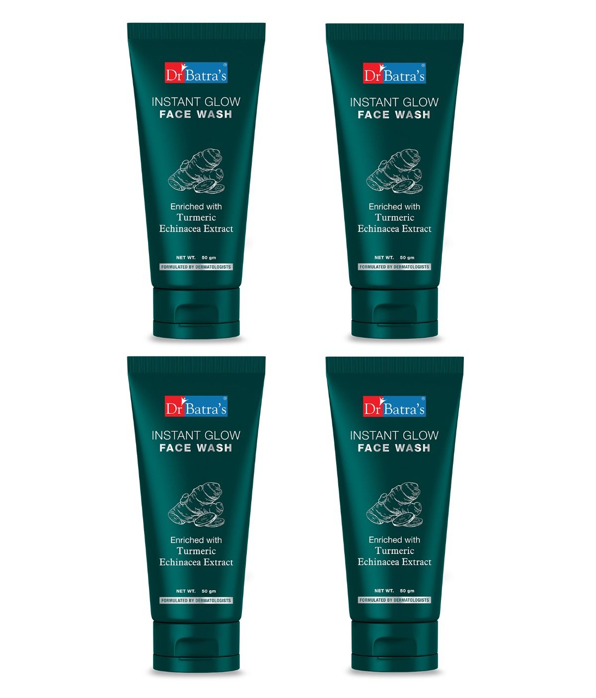     			Dr Batra's Face Wash Instant Glow - 50 gm (Pack Of 4 For Men And Women)