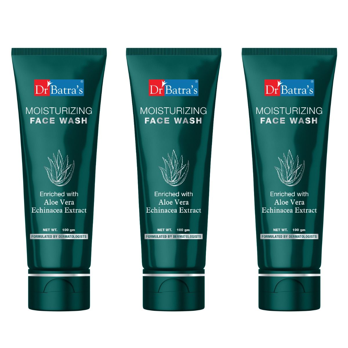     			Dr Batra's Moisturized Face Wash, Enriched with Aloe Vera & Echinacea, Prevents from Skin Problems (100 ml-Pack of 3)