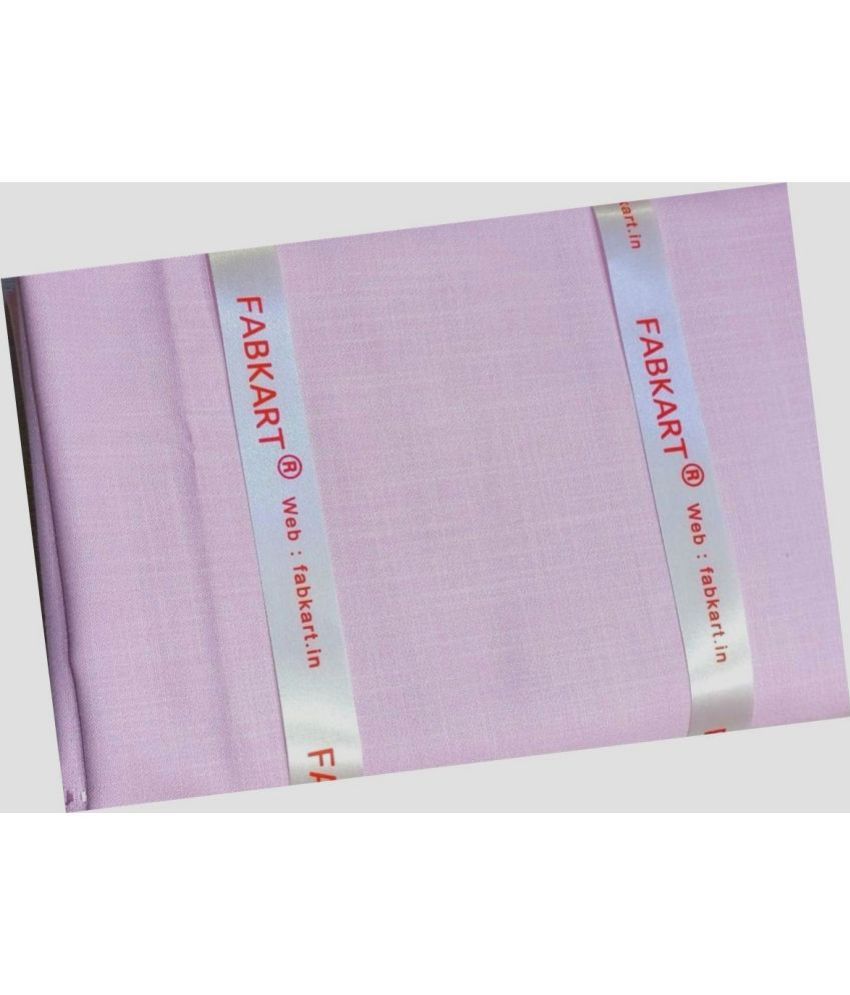     			Fabkart - Pink Polyester Blend Men's Unstitched Shirt Piece ( Pack of 1 )