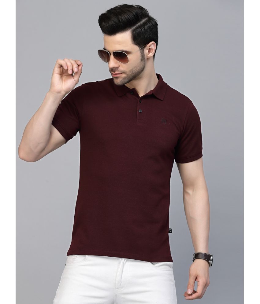     			Rigo - Wine Cotton Slim Fit Men's Polo T Shirt ( Pack of 1 )