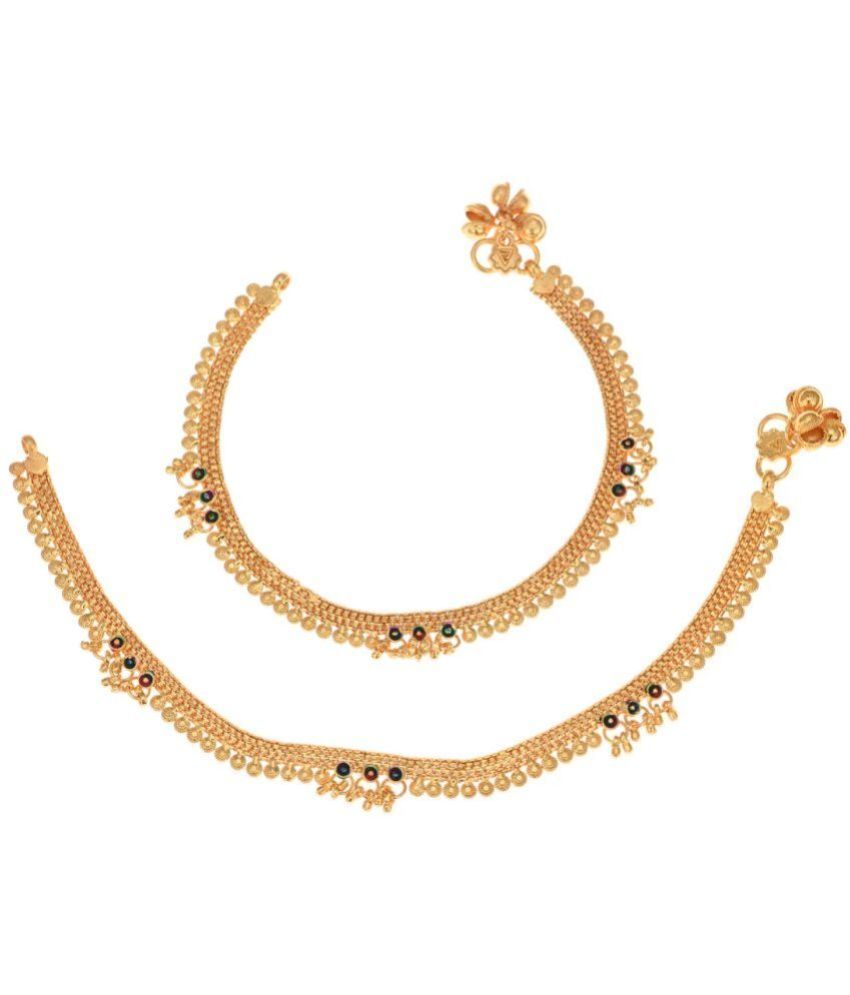     			AanyaCentric - Gold Anklets ( Pack of 1 )