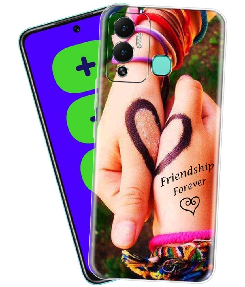     			Fashionury - Multicolor Printed Back Cover Silicon Compatible For Infinix Hot 12 Play ( Pack of 1 )