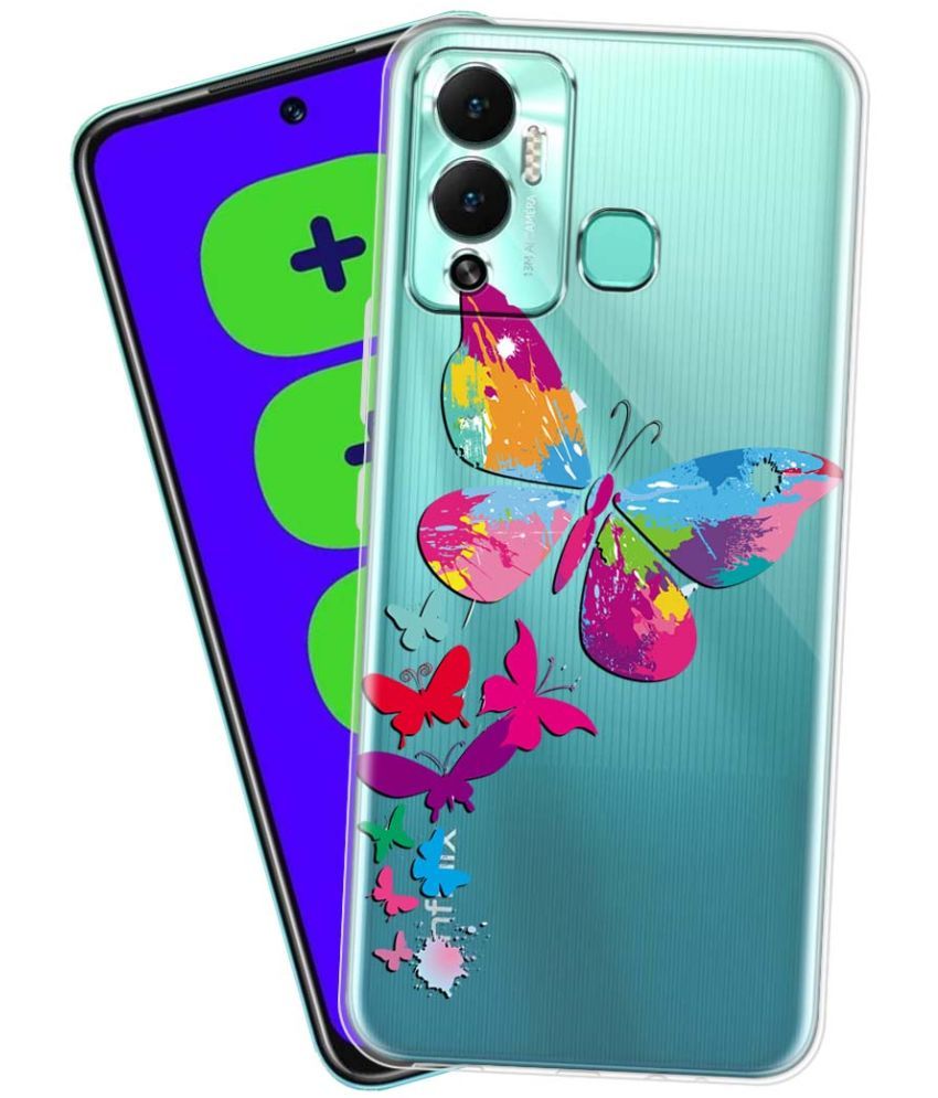     			Fashionury - Multicolor Printed Back Cover Silicon Compatible For Infinix Hot 12 Play ( Pack of 1 )