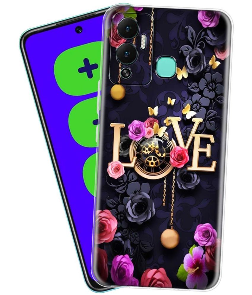     			Fashionury - Multicolor Printed Back Cover Silicon Compatible For Infinix Hot 12 Play ( Pack of 1 )