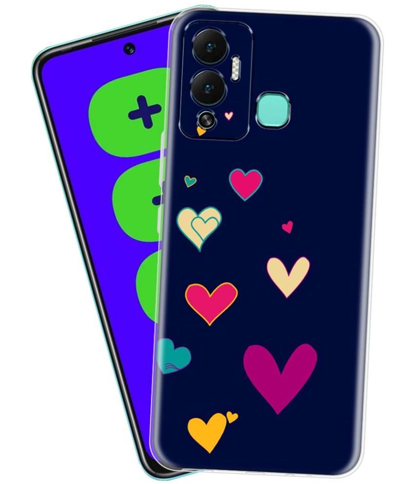     			Fashionury - Multicolor Printed Back Cover Silicon Compatible For Infinix Hot 12 Play ( Pack of 1 )