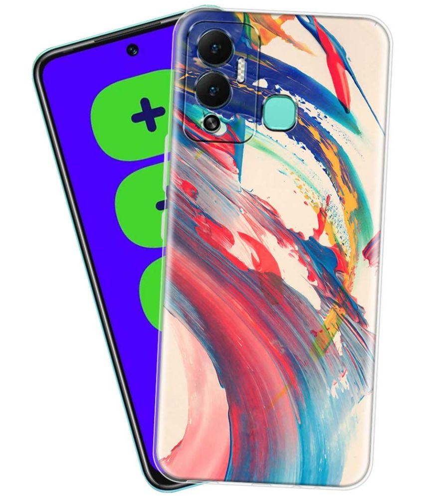     			Fashionury - Multicolor Printed Back Cover Silicon Compatible For Infinix Hot 12 Play ( Pack of 1 )