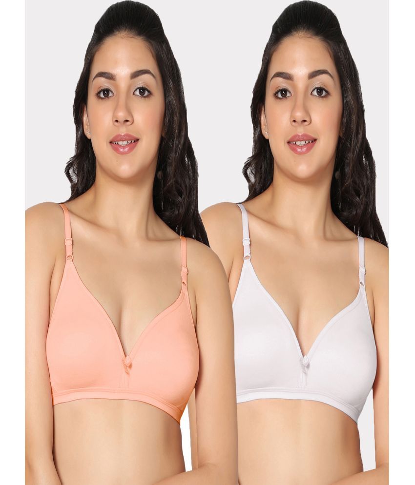     			IN CARE LINGERIE Pack of 2 Cotton Women's T-Shirt Bra ( Multicolor )