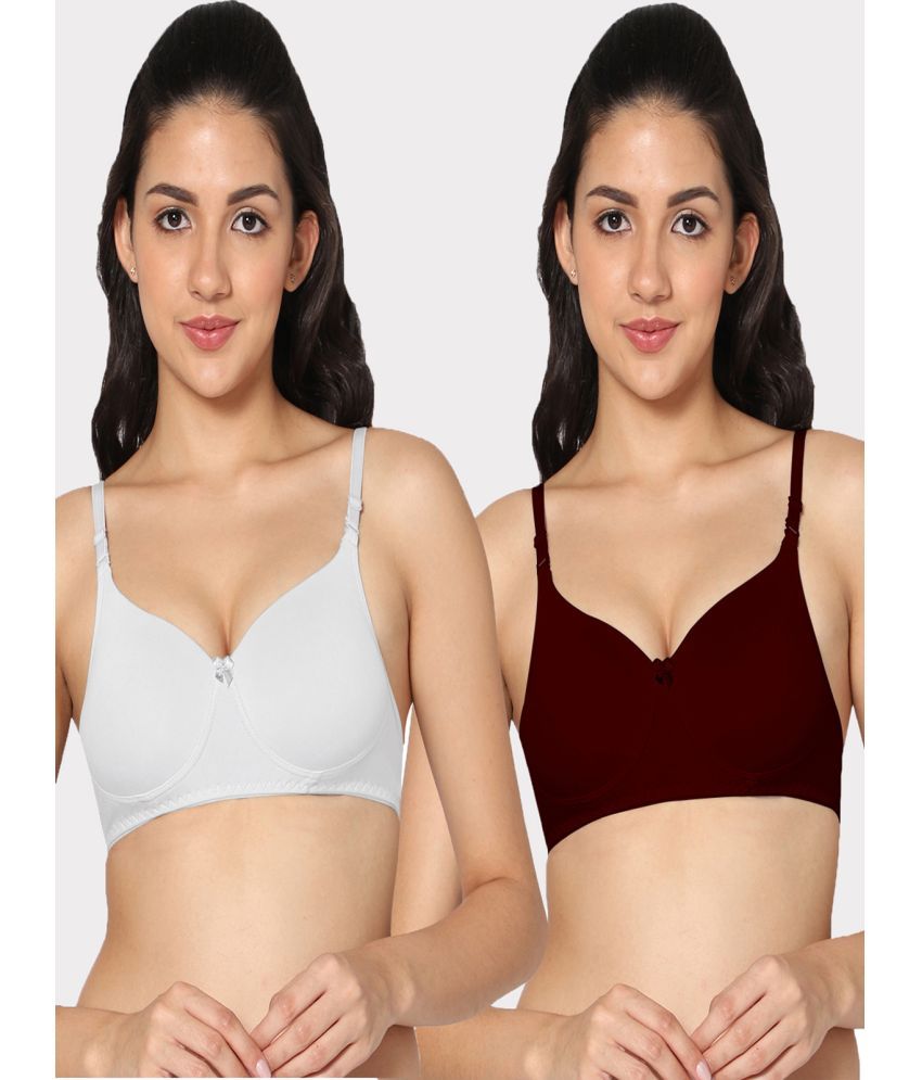     			IN CARE LINGERIE Pack of 2 Cotton Heavily Padded Women's Everyday Bra ( Multicolor )