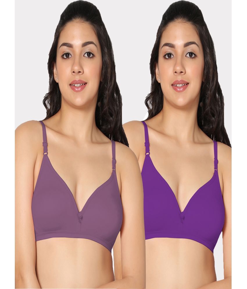     			IN CARE LINGERIE - Multicolor Cotton Non Padded Women's T-Shirt Bra ( Pack of 2 )