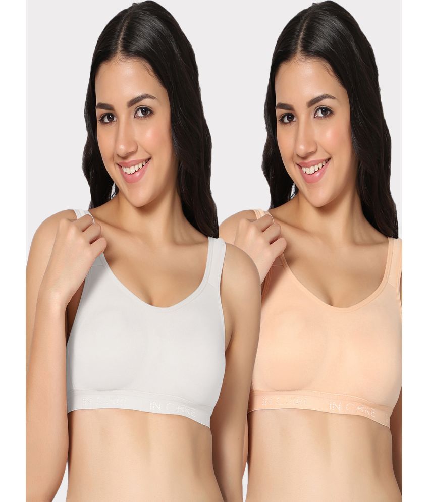     			IN CARE LINGERIE - Multicolor Cotton Non Padded Women's Everyday Bra ( Pack of 2 )