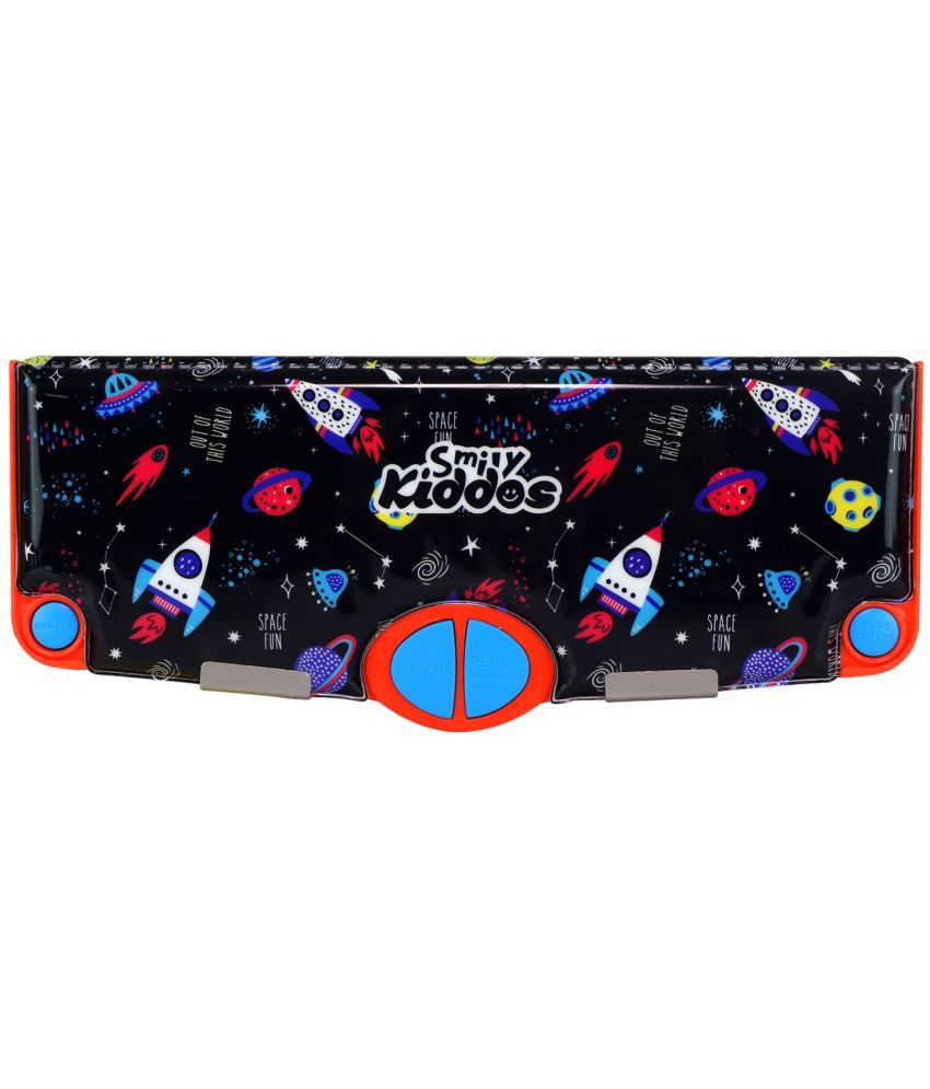     			Multi Functional Pop Out Pencil Box for Kids Stationery for Children - Space Theme - Black Red