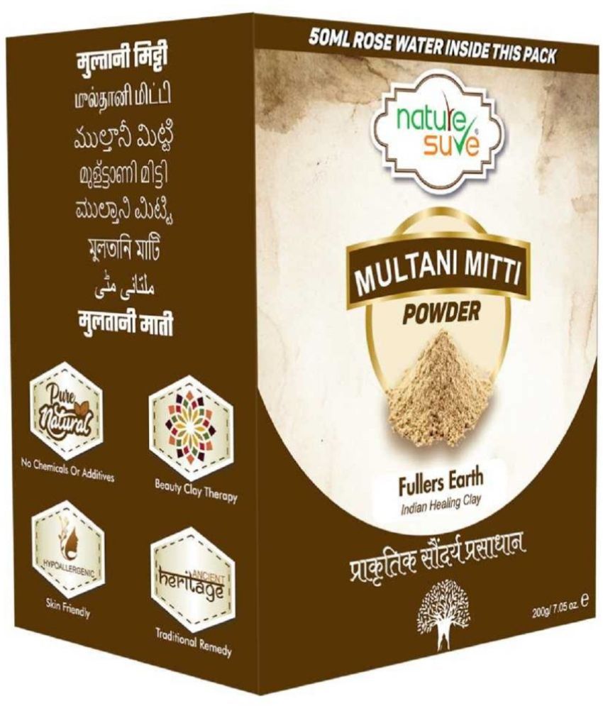     			Nature Sure Multani Mitti Powder with Rose Water Powder 2 gm Pack Of 1