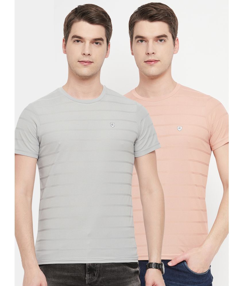     			OGEN - Grey Cotton Blend Regular Fit Men's T-Shirt ( Pack of 2 )