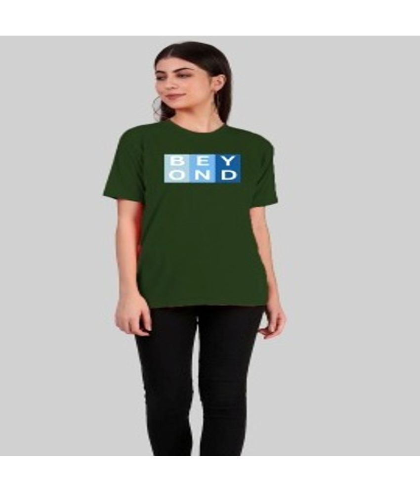     			PP Kurtis - Green Cotton Regular Fit Women's T-Shirt ( Pack of 1 )