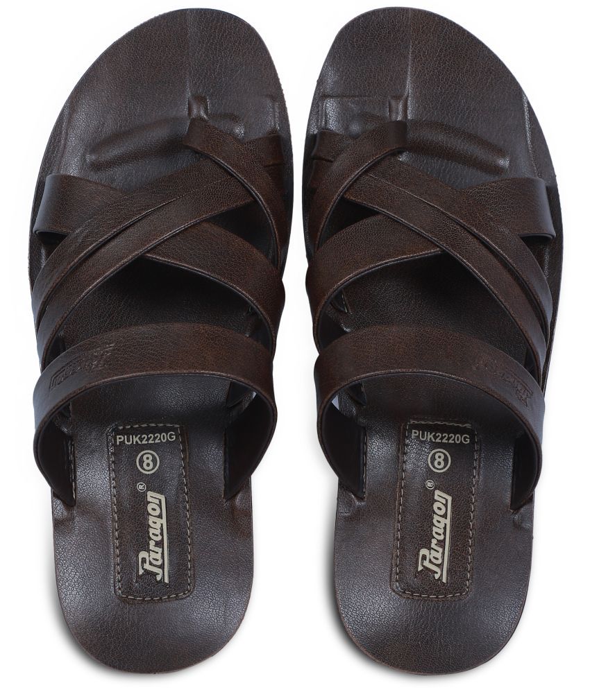     			Paragon - Brown Men's Leather Slipper