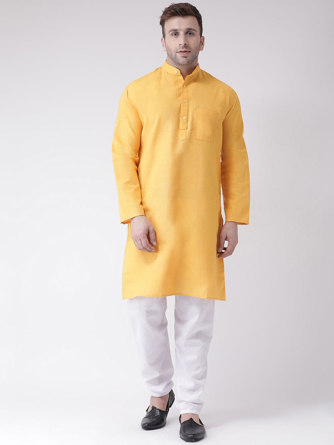     			RIAG - Yellow Cotton Men's Regular Kurta ( Pack of 1 )