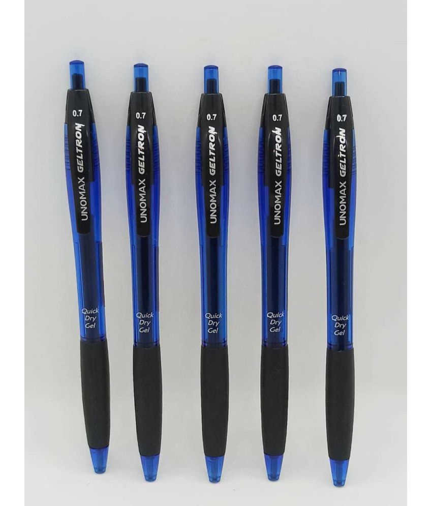     			UNOMAX Geletron RT Gel Gel Pen (Pack of 5, Blue)