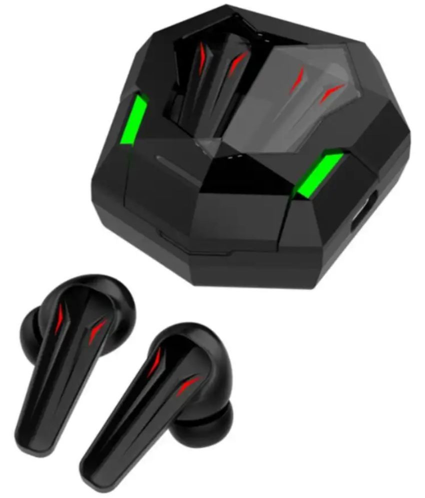 VERONIC Gaming Earbuds Bluetooth True Wireless (TWS) In Ear 40 Hours Playback Fast charging,Powerfull bass IPX4(Splash & Sweat Proof) Black